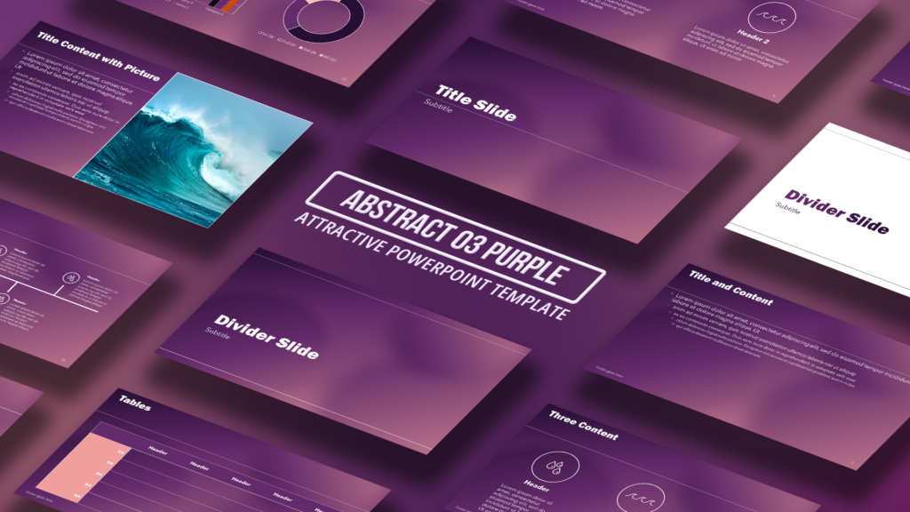Abstract PowerPoint Template 03 - Ruby + Citrine