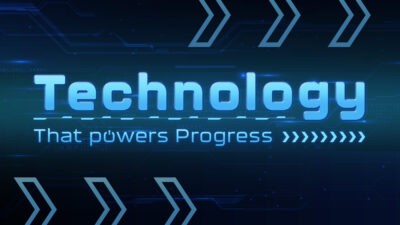 Technology That Powers Progress Theme